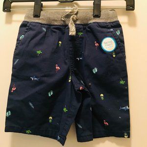 NWOT CARTER'S NAVY BLUE DRAWCORD Shorts SIZE 4T